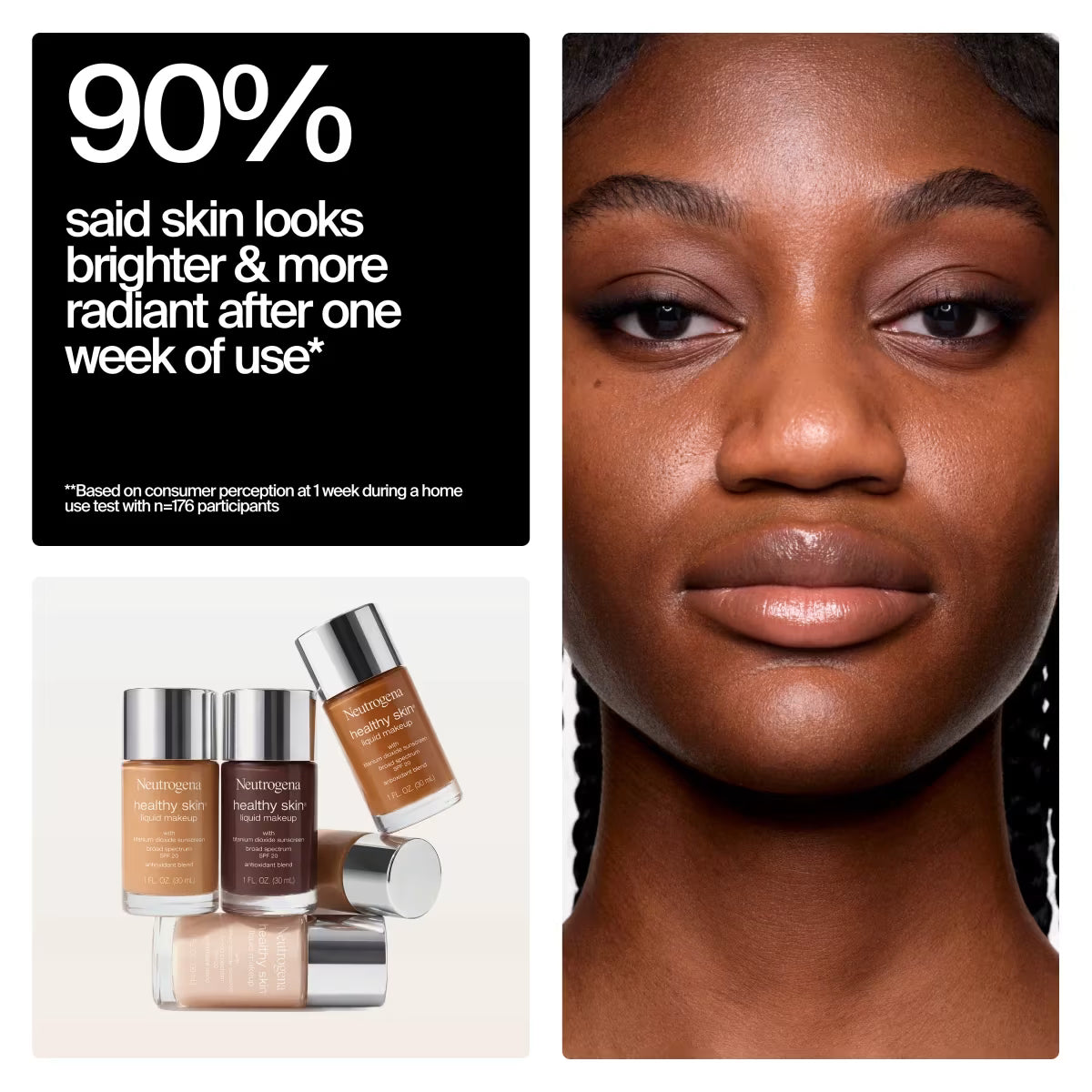 Neutrogena® Healthy Skin Liquid Makeup Broad Spectrum SPF 20, 160C Classic Ivory, 1 Fl. Oz - US 1234