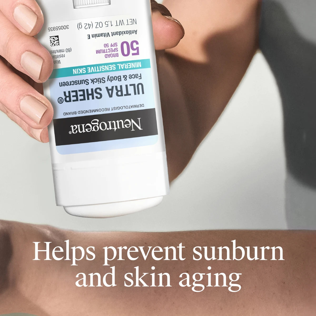 Neutrogena® Ultra Sheer Mineral Face & Body Stick SPF 50. 1.5 Oz - US 9094