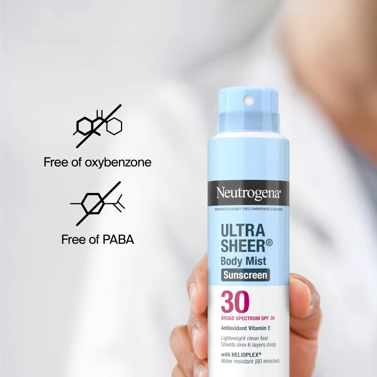 Neutrogena® Ultra Sheer Body Mist Sunscreen Spray Broad Spectrum SPF 30, 5 Oz - US 8135