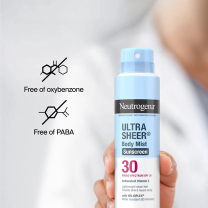 Neutrogena® Ultra Sheer Body Mist Sunscreen Spray Broad Spectrum SPF 30, 5 Oz - US 8135