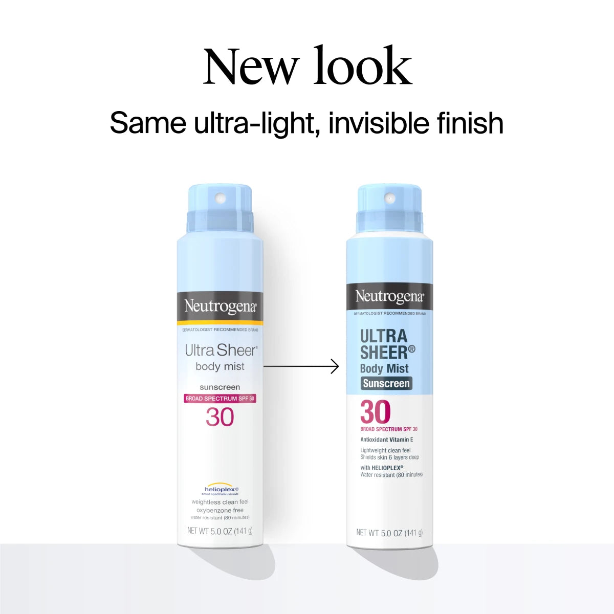 Neutrogena® Ultra Sheer Body Mist Sunscreen Spray Broad Spectrum SPF 30, 5 Oz - US 8135