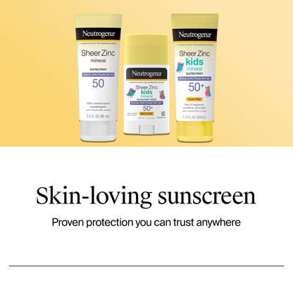 Neutrogena® Sheer Zinc Kids Mineral Sunscreen Stick Broad Spectrum SPF 50+, 1.5 Oz - US 6026