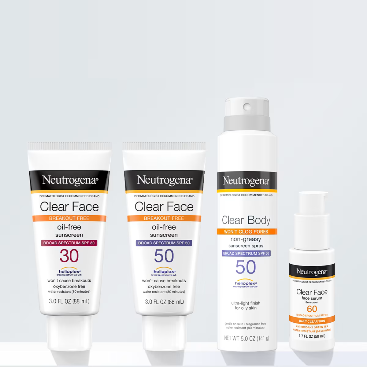 Neutrogena® Clear Face Liquid Lotion Sunscreen Broad Spectrum SPF 50, 3 Fl. Oz - US 1482