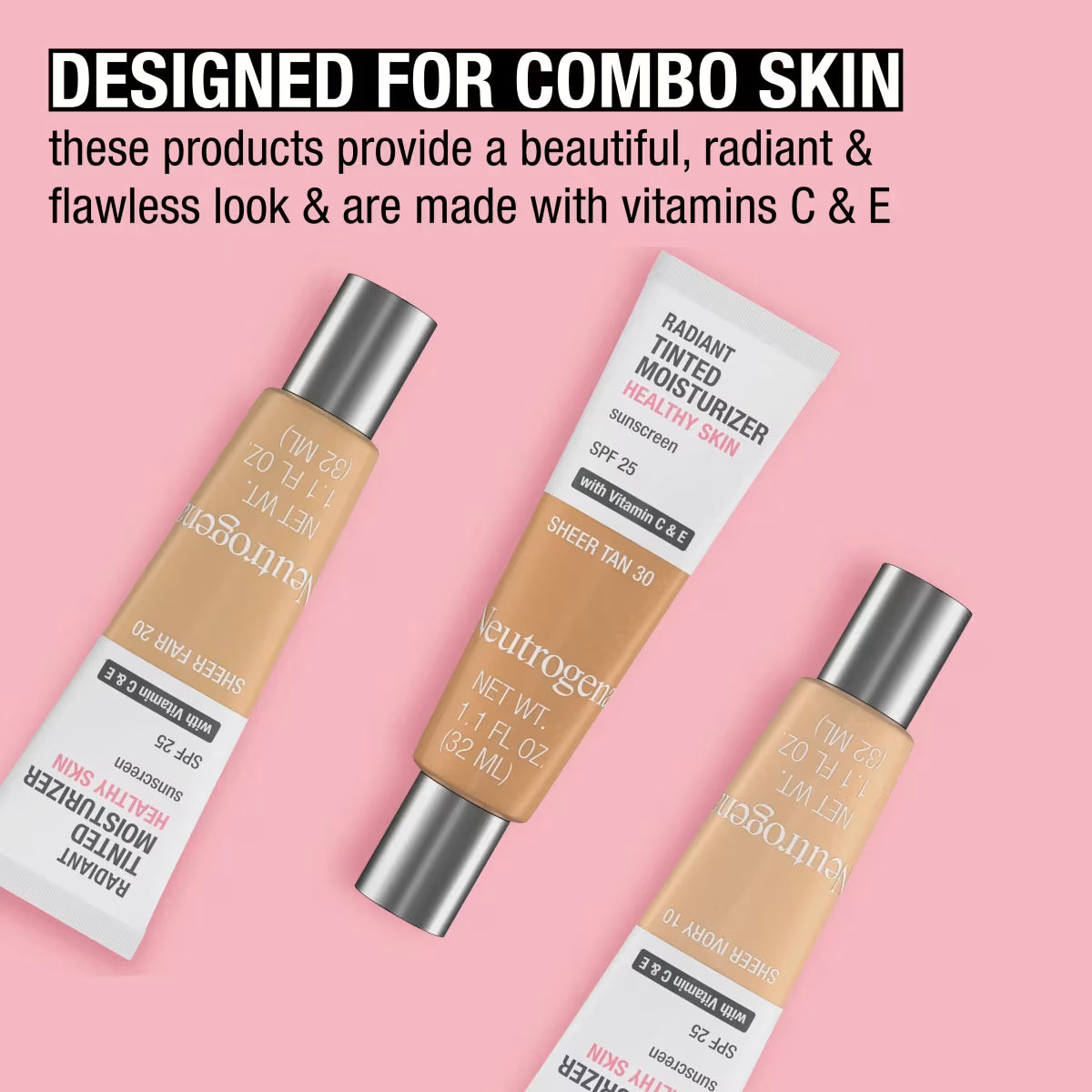 Neutrogena Healthy Skin Radiant Tinted Moisturizer Broad Spectrum SPF 25 - Sheer Ivory (10) - US 5529