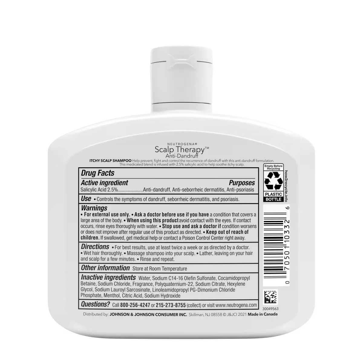 Neutrogena® Scalp Therapy Anti-Dandruff Medicated Itchy Scalp Shampoo 12 Fl Oz - US 6749