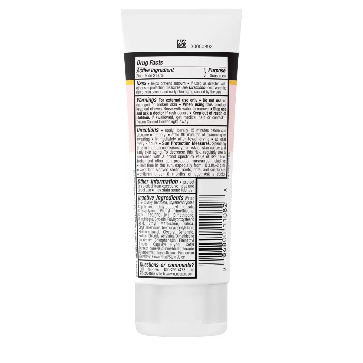 Neutrogena® Pure and Free Baby Mineral Sunscreen Broad Spectrum SPF 50, 3 Fl. Oz - US 8696