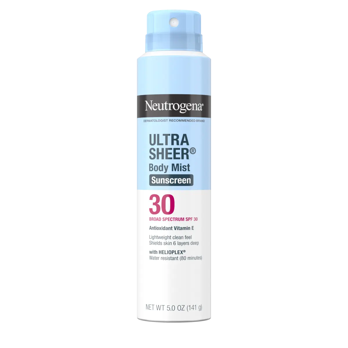 Neutrogena® Ultra Sheer Body Mist Sunscreen Spray Broad Spectrum SPF 30, 5 Oz - US 8135