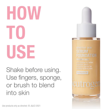 Neutrogena® Healthy Skin Sensitive Skin Serum Foundation, Light 03, 1 Oz - US 7336